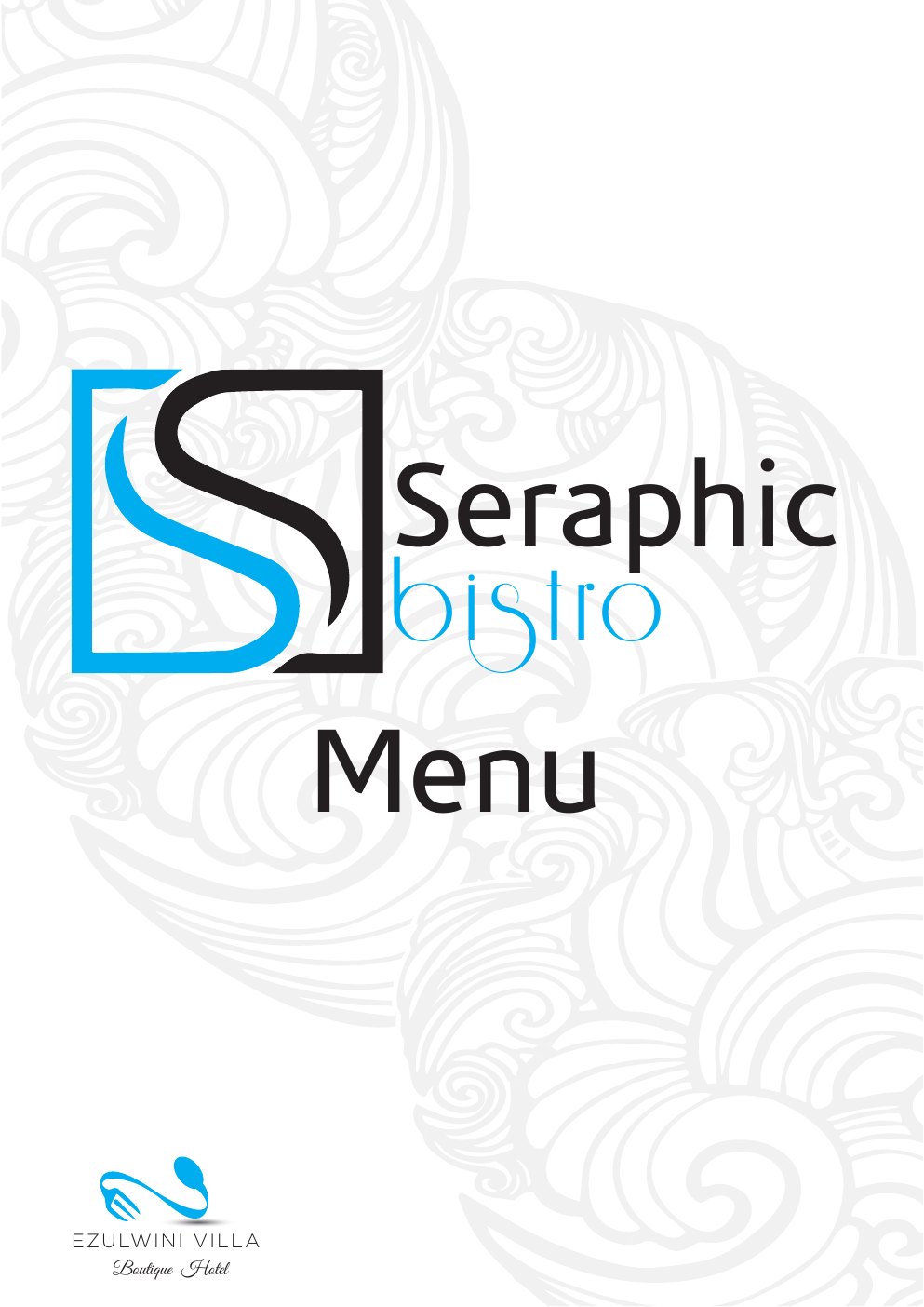Original Seraphic food menu cover